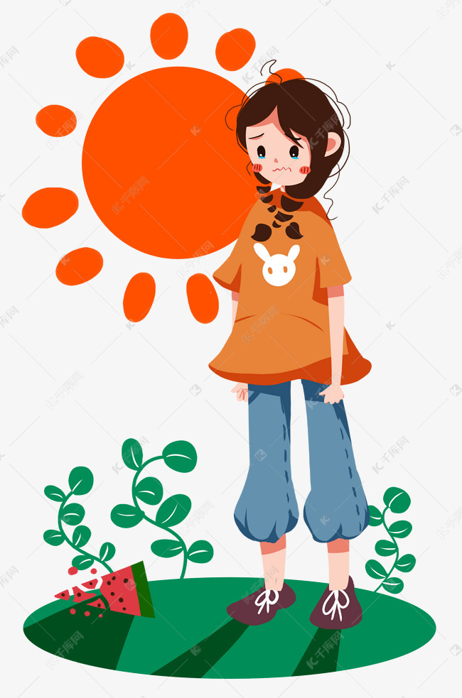 夏季太阳女孩