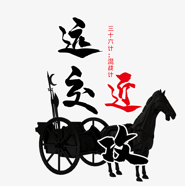 三十六计之远交近攻_艺术字设计_千库网