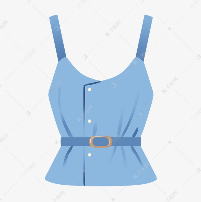 蓝色女式吊带