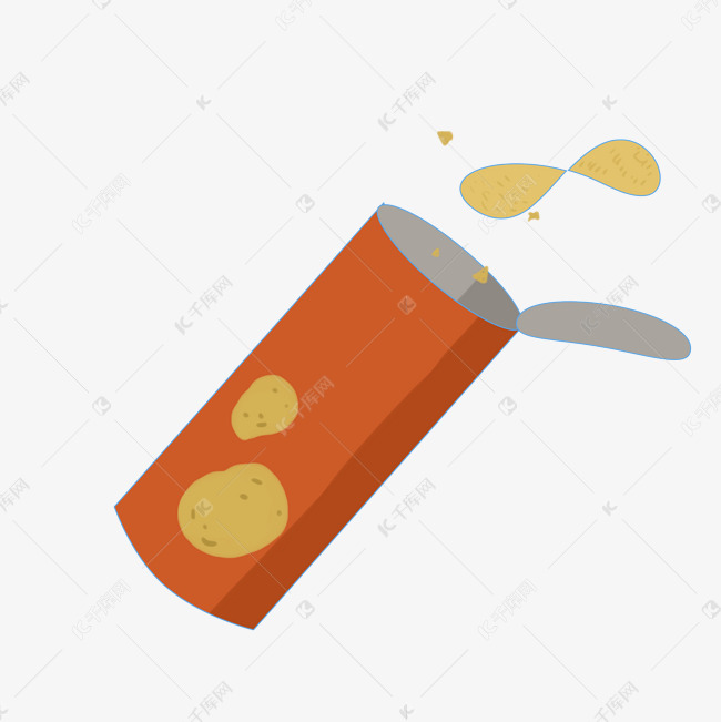 美食薯片卡通免抠