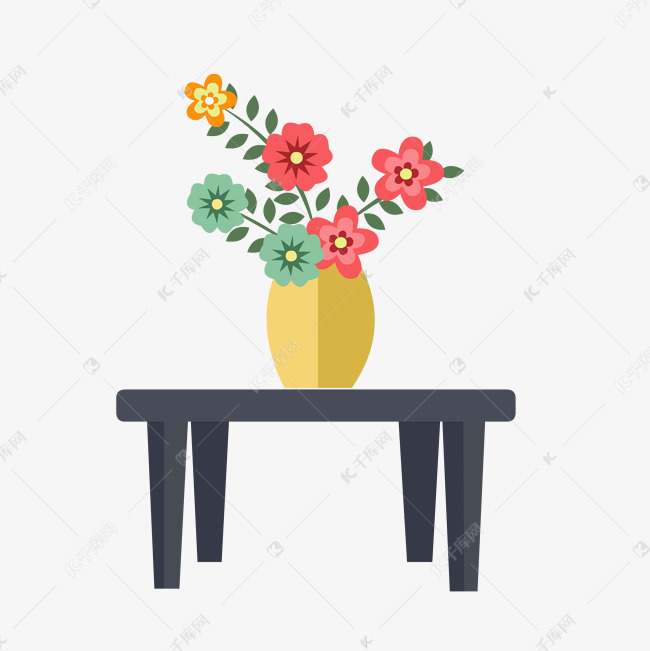 桌子上的花瓶