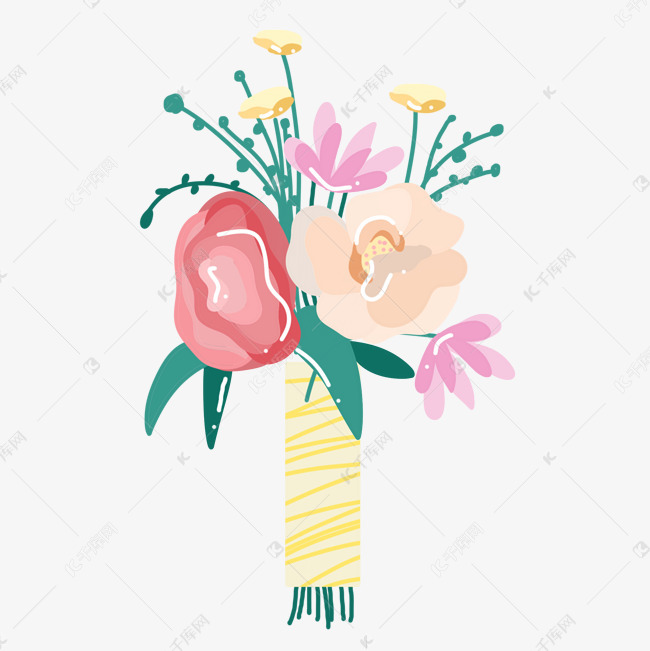 粉红色手捧花