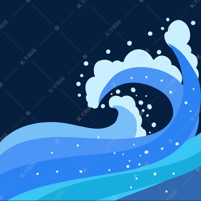 大海海浪浪花
