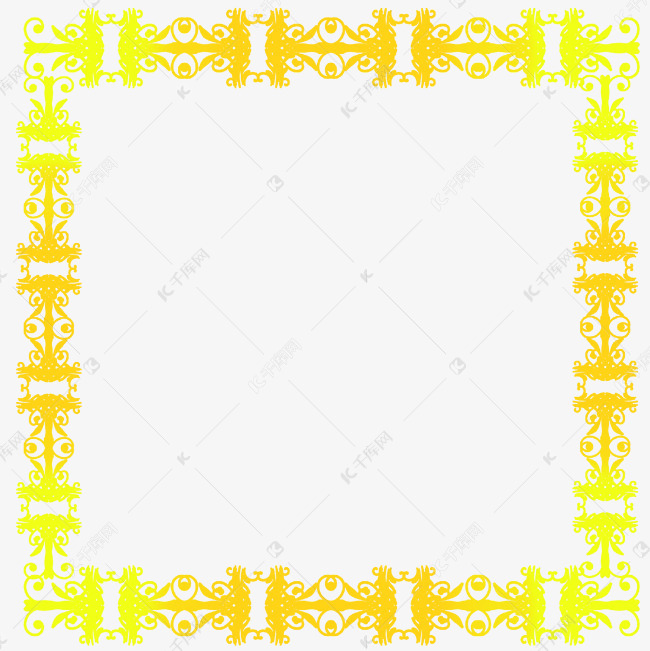 正方形渐变花边框