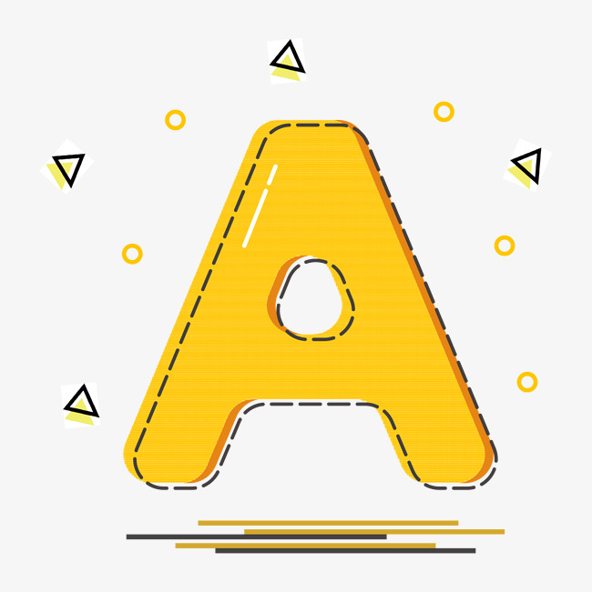 创意卡通字母a