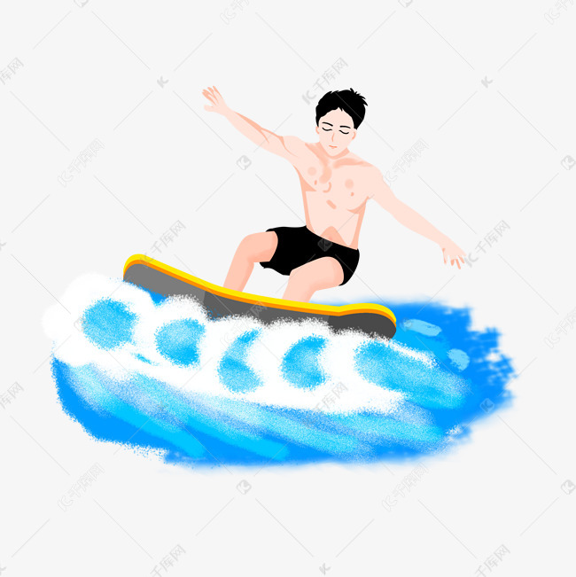 男子海面冲浪