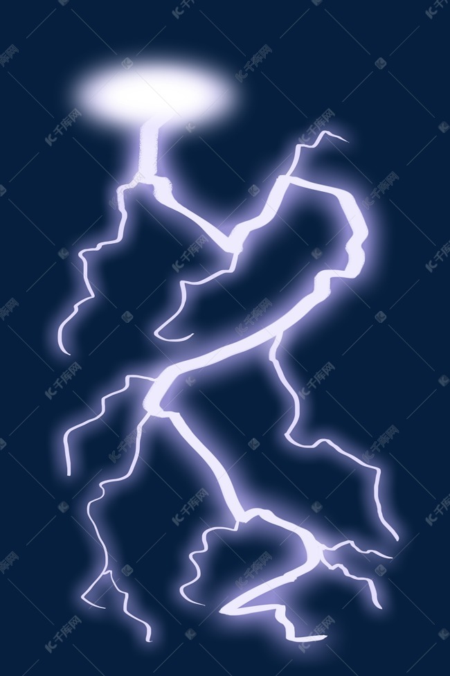 紫色炫酷雷电素材图片免费下载-千库网