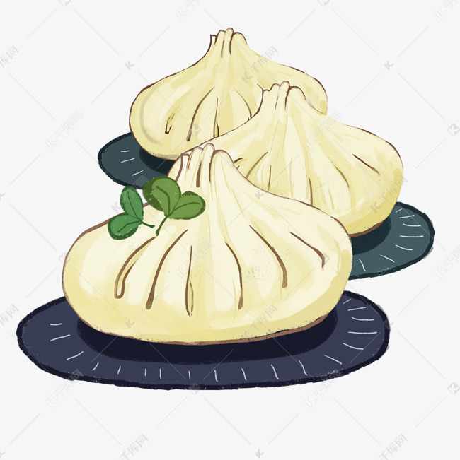 汤包小吃卡通小吃