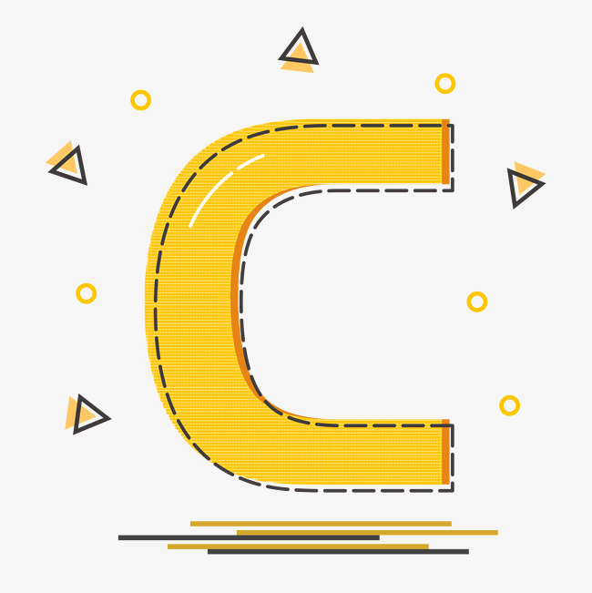 创意卡通字母c