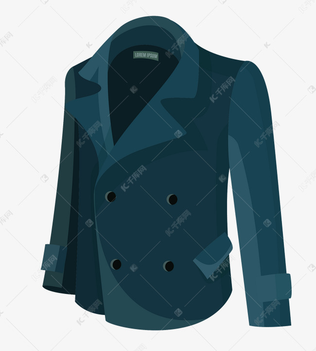 男士服装蓝色外套素材图片免费下载-千库网