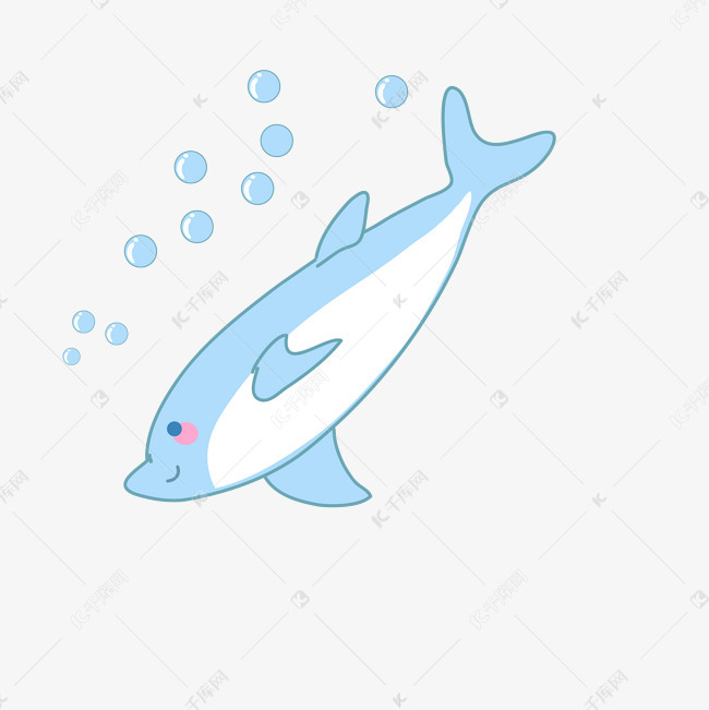 吐泡泡的海豚