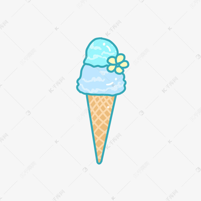 清新冰淇淋可爱手绘