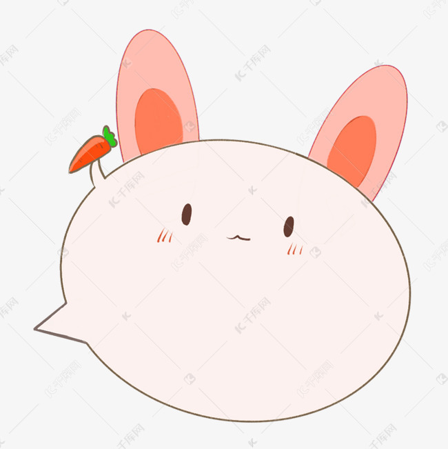 可爱卡通手绘小动物小兔子边框
