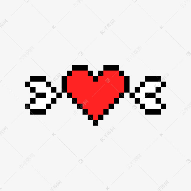 像素游戏红色爱心