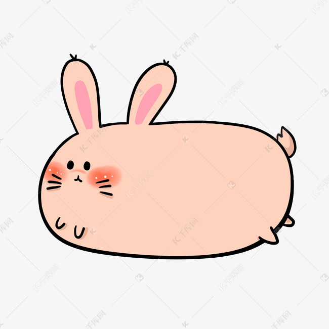 胖胖的可爱大兔子
