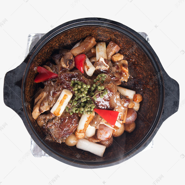 砂锅黑椒牛仔骨
