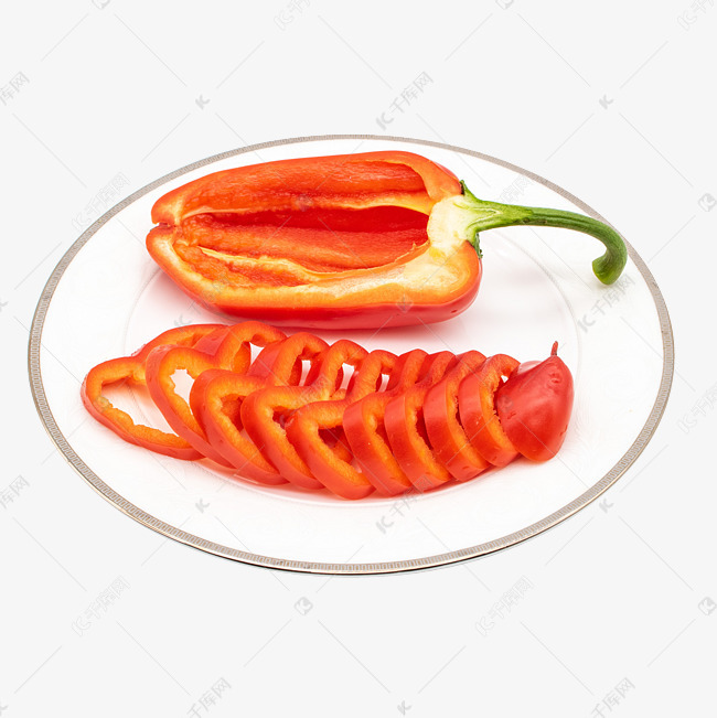 陶瓷盘装辣椒