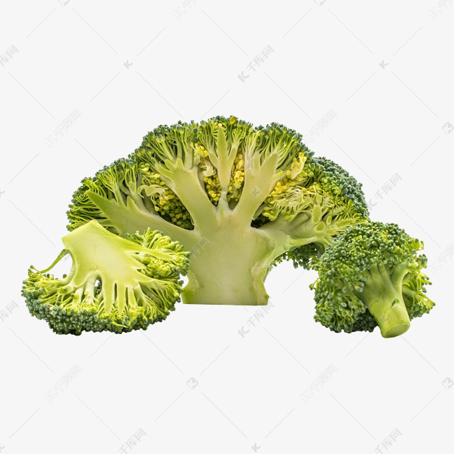 切开花菜西蓝花