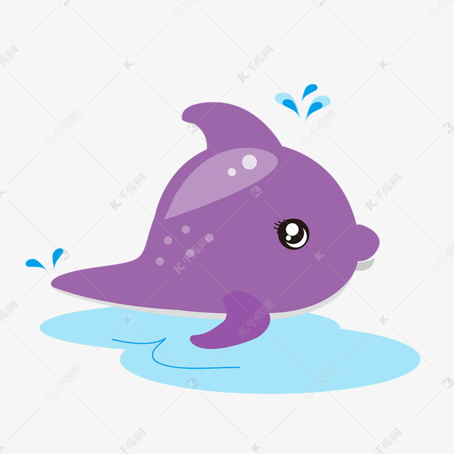 可爱紫色海豚