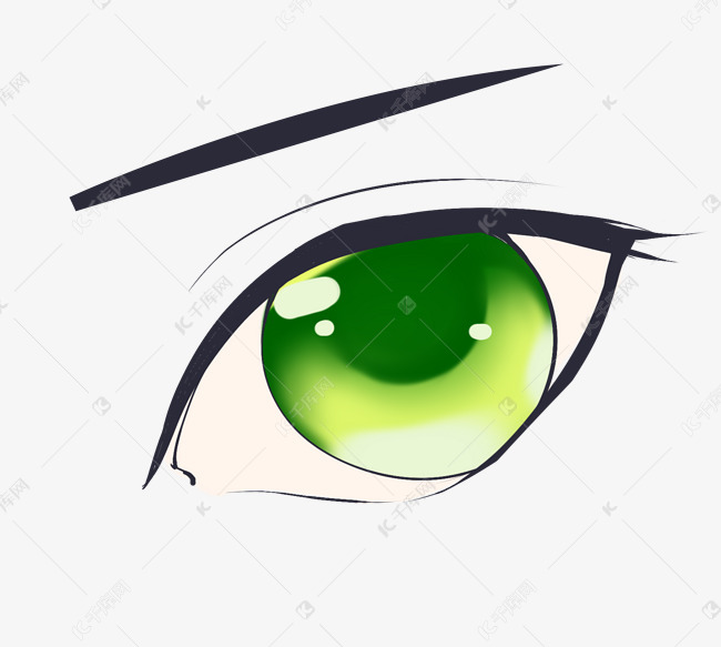 绿色眼镜装饰