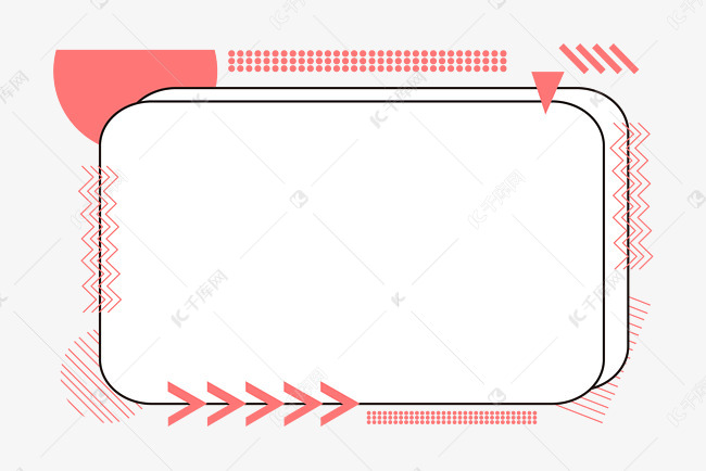 红色长方形对话框素材图片免费下载-千库网