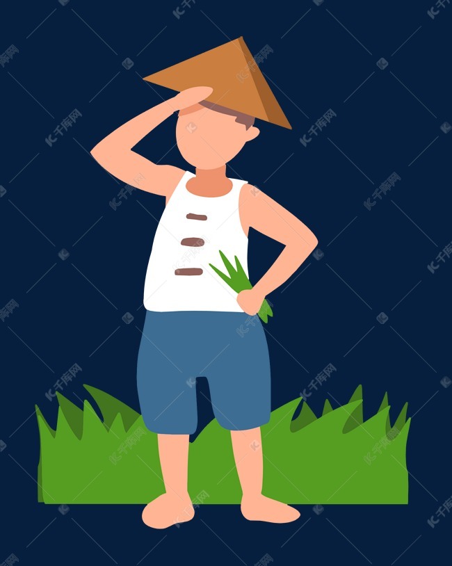 扁平农民人物素材图片免费下载-千库网