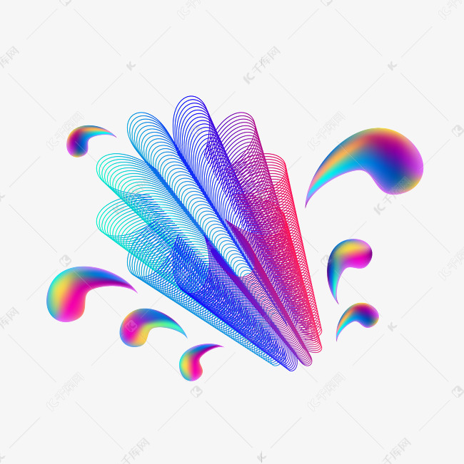 彩色渐变线条
