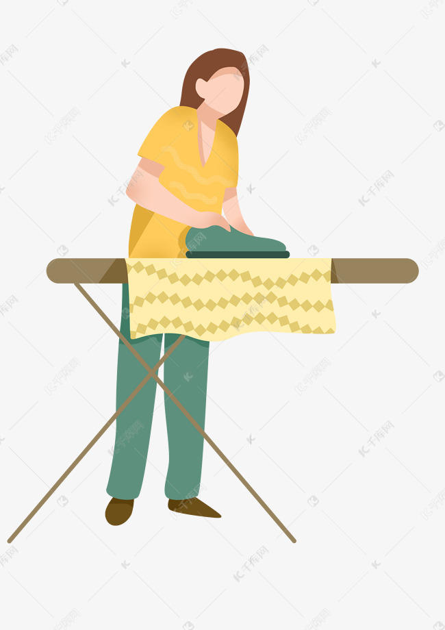 扁平熨衣服女士