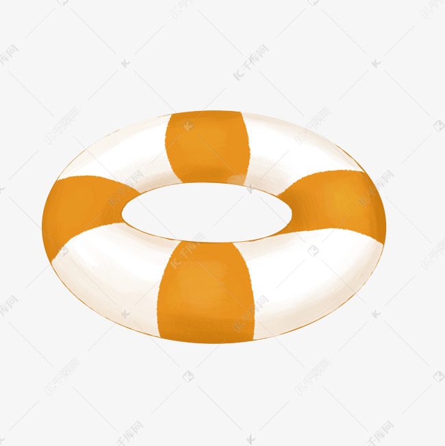 夏季卡通游泳圈免抠元素