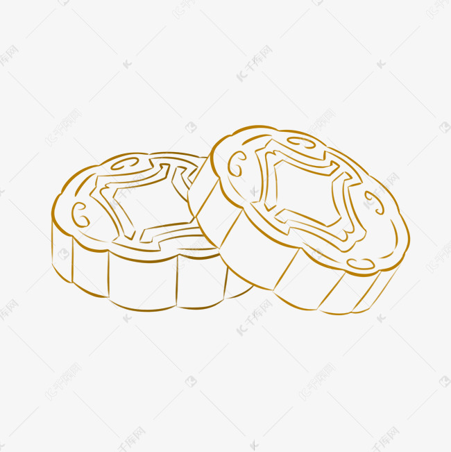 月饼线稿