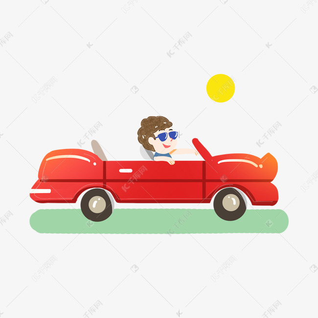 夏日开车兜风素材
