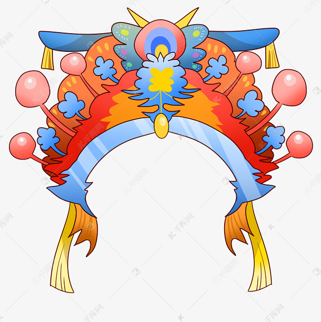 京剧人物旦角帽子