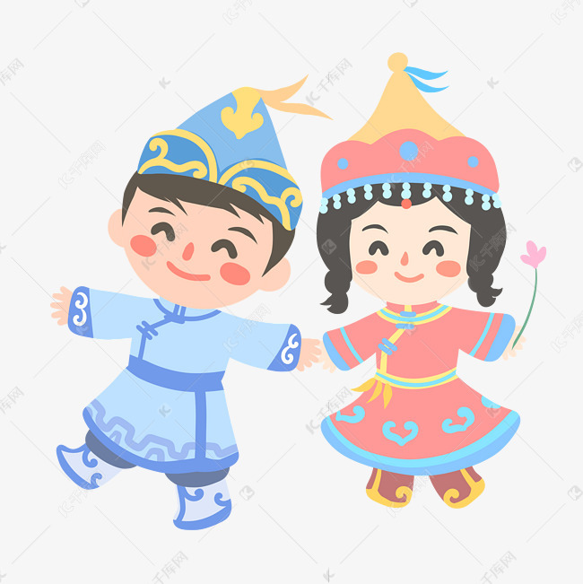 蒙古袍男孩女孩