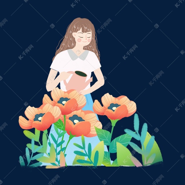 教师节辛勤园丁女教师png素材