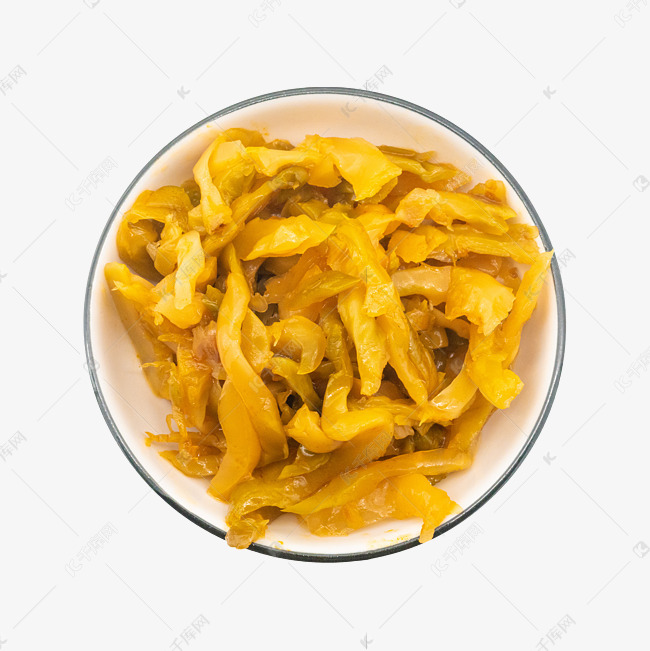 一盘黄色榨菜