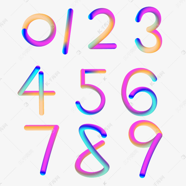 蒸汽波数字组合