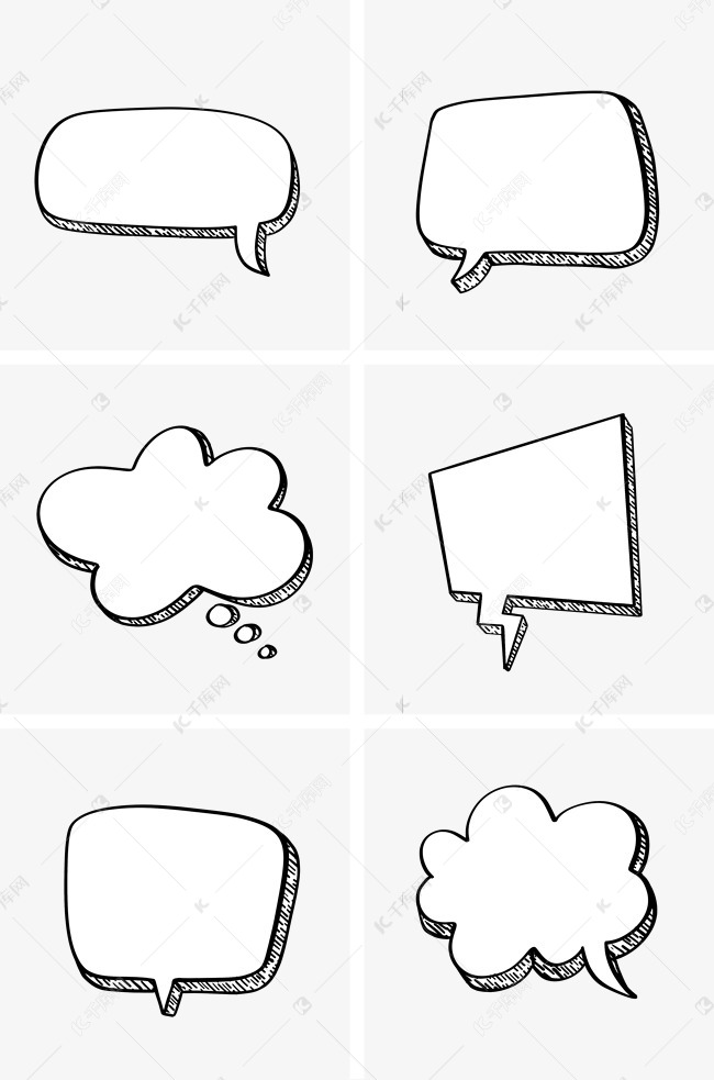 简笔画气泡框组图1
