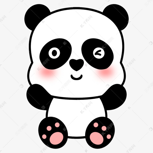 可爱动物q版卡通小熊猫