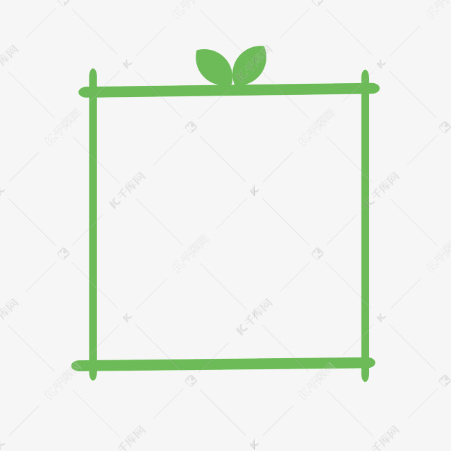 绿色矩形简约边框