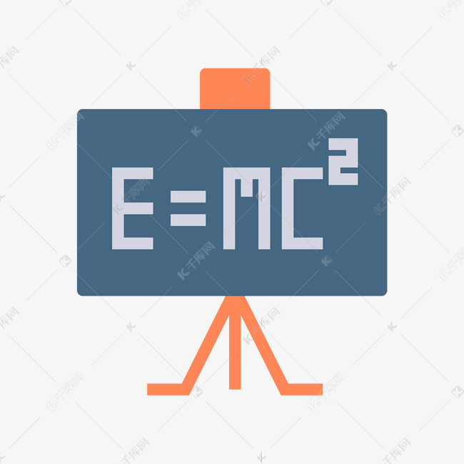 卡通物理分子标牌免抠图