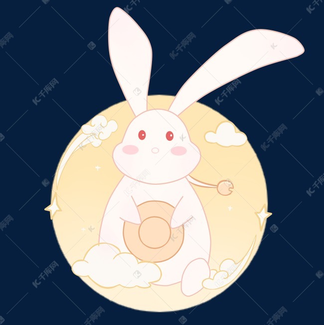中秋节小兔子素材图片免费下载-千库网