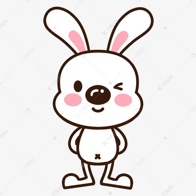 可爱动物卡通小白兔