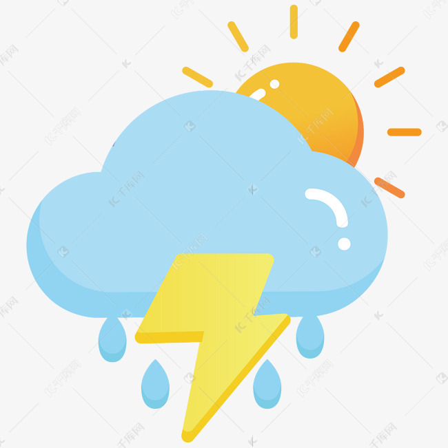 雷阵雨天气图标