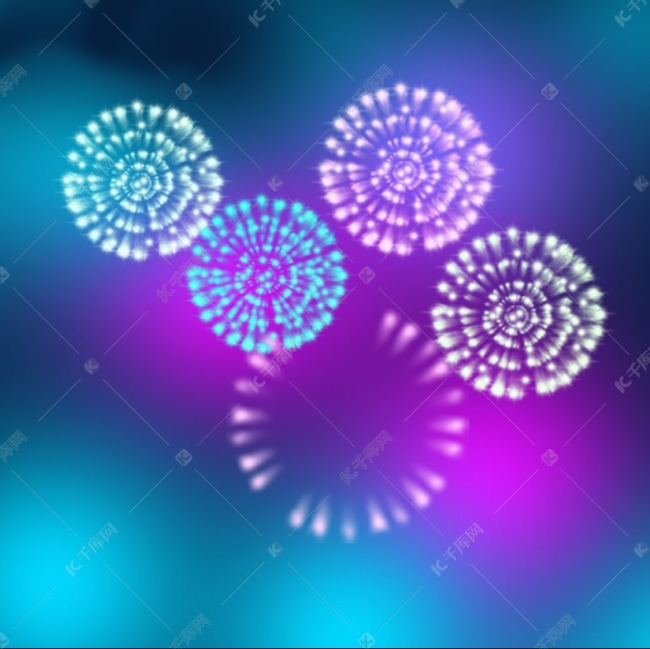 绽放圆形烟花