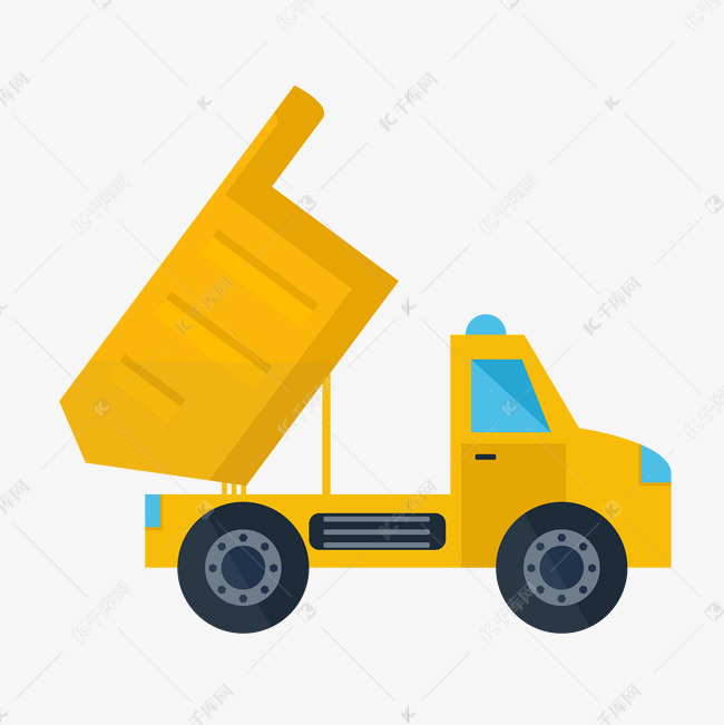 黄色翻斗车