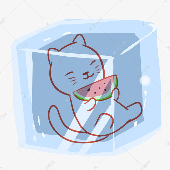 猫猫西瓜冰块