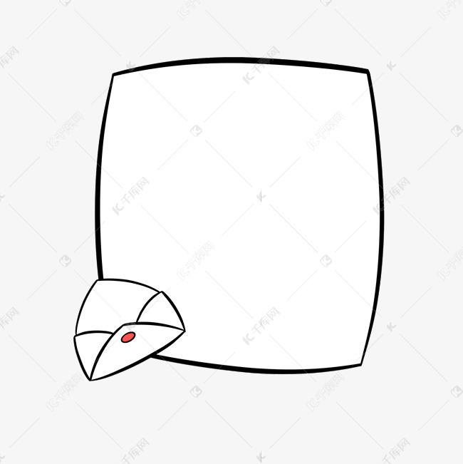 黑白简约信纸边框