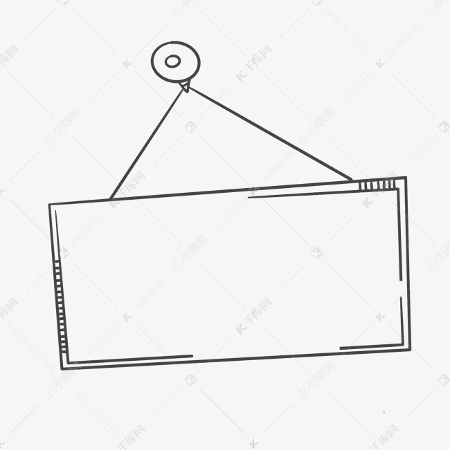 黑白手绘边框对话框素材图片免费下载-千库网