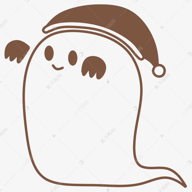 可爱手绘幽灵鬼万圣节边框标题框