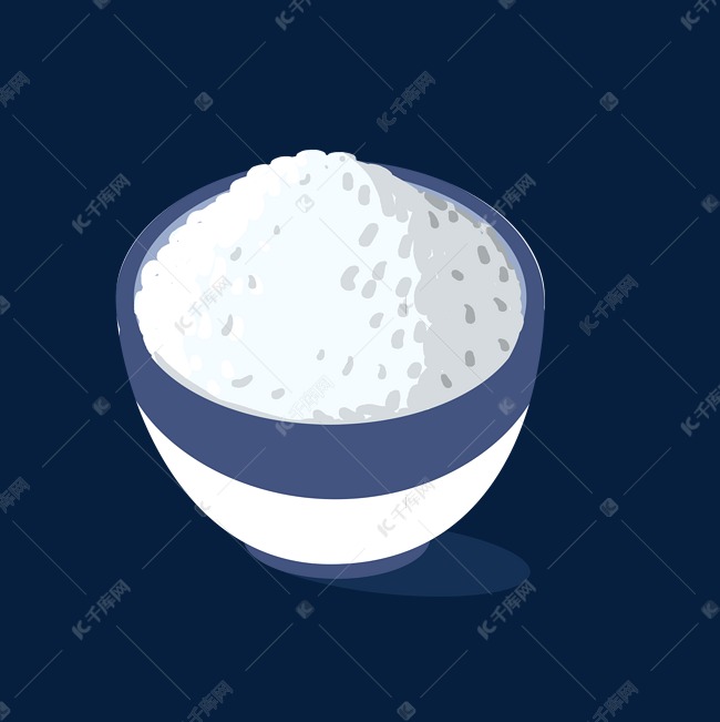 手绘卡通美味米饭